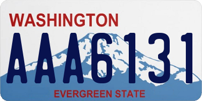 WA license plate AAA6131