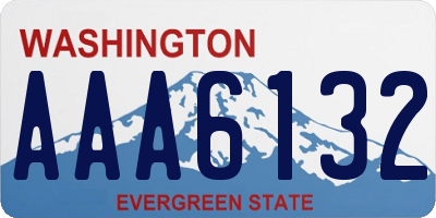 WA license plate AAA6132