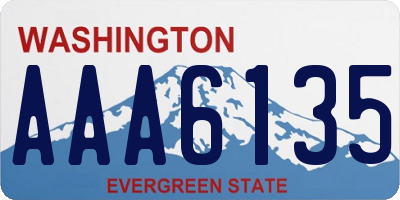 WA license plate AAA6135