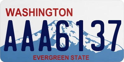 WA license plate AAA6137