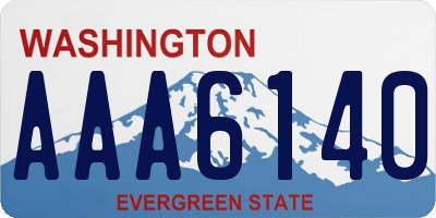 WA license plate AAA6140