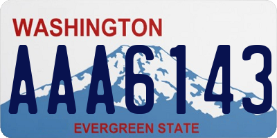 WA license plate AAA6143