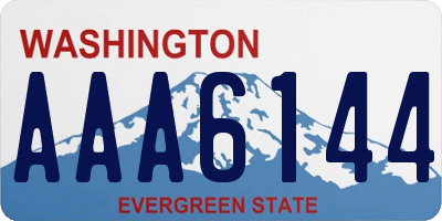 WA license plate AAA6144