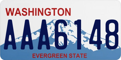 WA license plate AAA6148