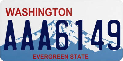 WA license plate AAA6149