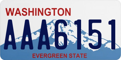 WA license plate AAA6151