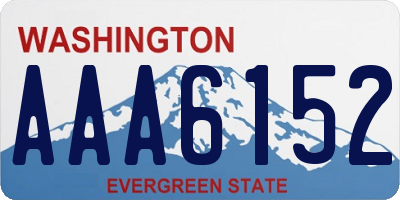 WA license plate AAA6152