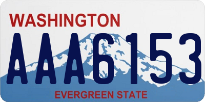 WA license plate AAA6153