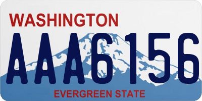 WA license plate AAA6156