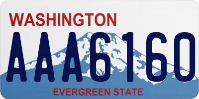 WA license plate AAA6160