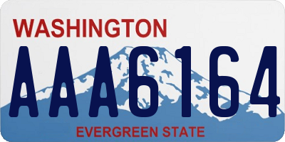 WA license plate AAA6164