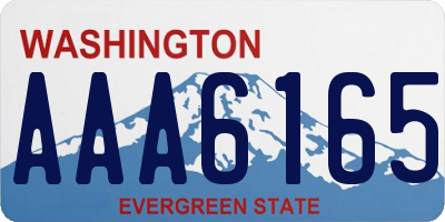 WA license plate AAA6165