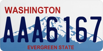 WA license plate AAA6167