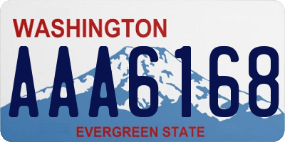 WA license plate AAA6168