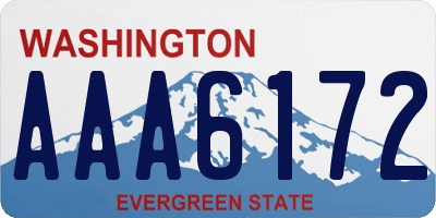 WA license plate AAA6172