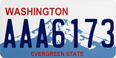 WA license plate AAA6173