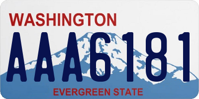 WA license plate AAA6181