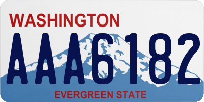 WA license plate AAA6182