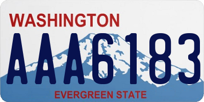 WA license plate AAA6183