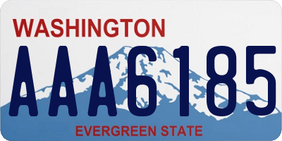 WA license plate AAA6185