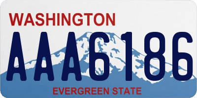 WA license plate AAA6186