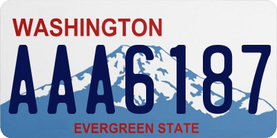 WA license plate AAA6187