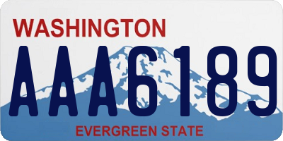 WA license plate AAA6189