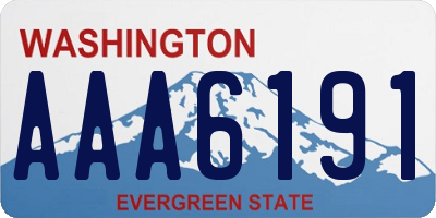 WA license plate AAA6191