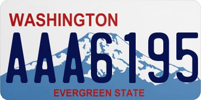 WA license plate AAA6195