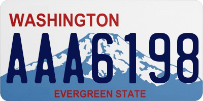 WA license plate AAA6198