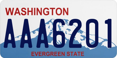 WA license plate AAA6201