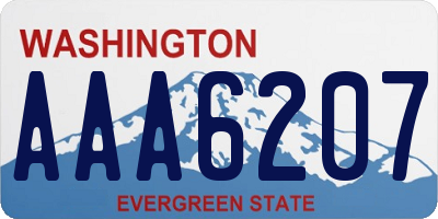 WA license plate AAA6207