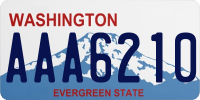 WA license plate AAA6210