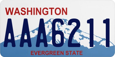 WA license plate AAA6211