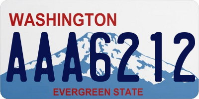 WA license plate AAA6212
