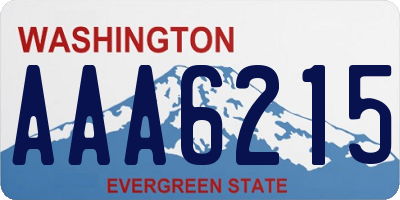 WA license plate AAA6215