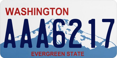 WA license plate AAA6217