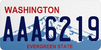 WA license plate AAA6219