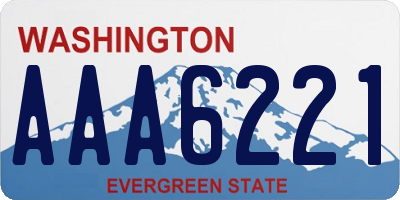 WA license plate AAA6221