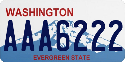 WA license plate AAA6222