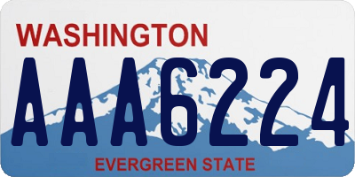 WA license plate AAA6224