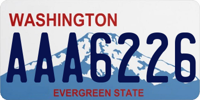 WA license plate AAA6226