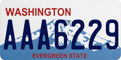 WA license plate AAA6229