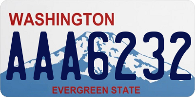 WA license plate AAA6232