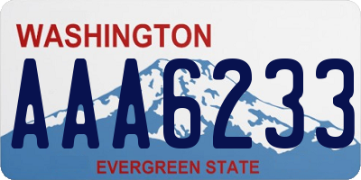 WA license plate AAA6233