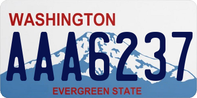 WA license plate AAA6237