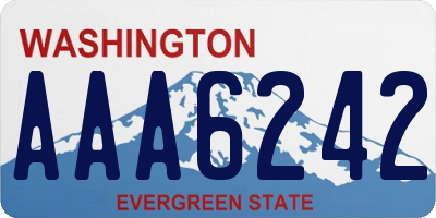 WA license plate AAA6242