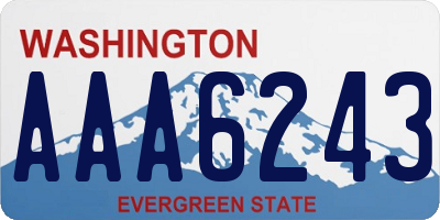 WA license plate AAA6243