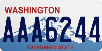 WA license plate AAA6244