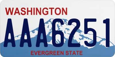 WA license plate AAA6251